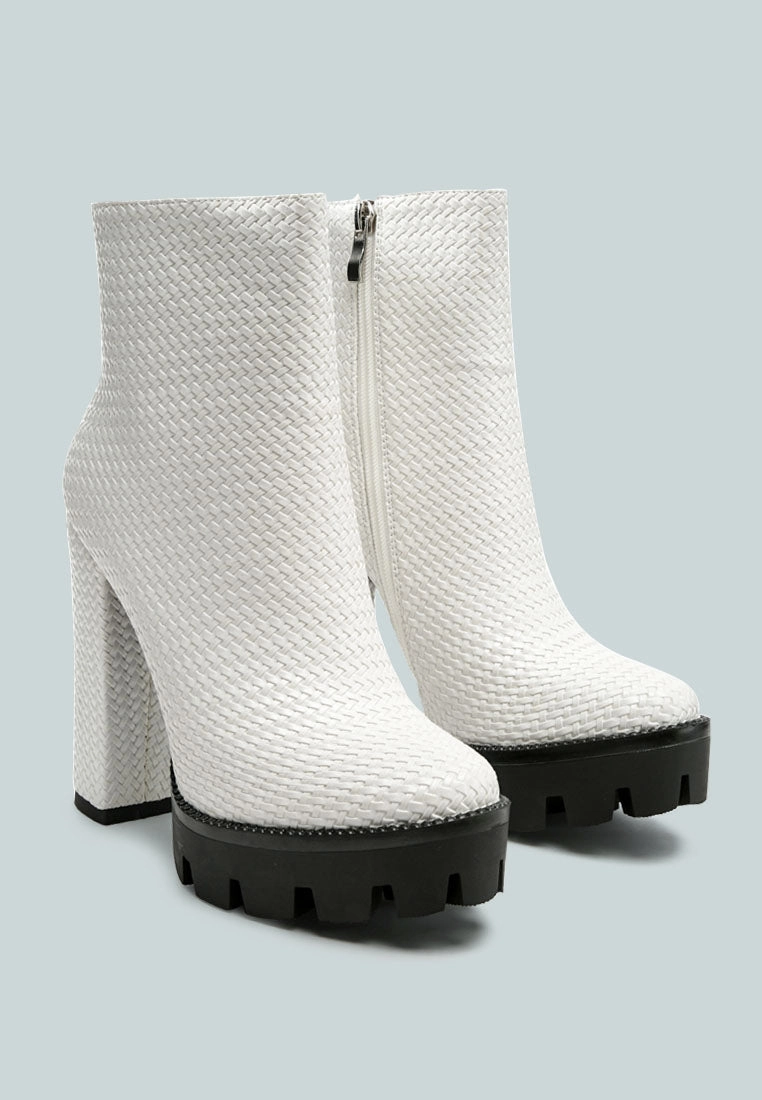 moleski textured block heeled boots Maci Bean Boots