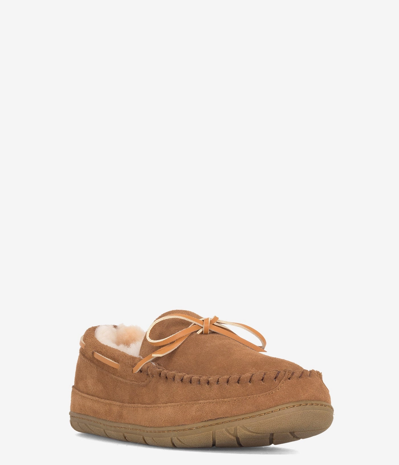 Burleigh Moccasin Lace Tie Slipper - Men Animal Paw Slippers