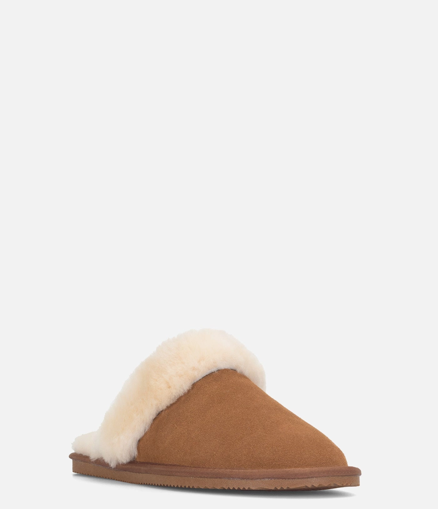 Pug Dog Slippers Burleigh Plush Scuff Slide Sheepskin Slipper - Women