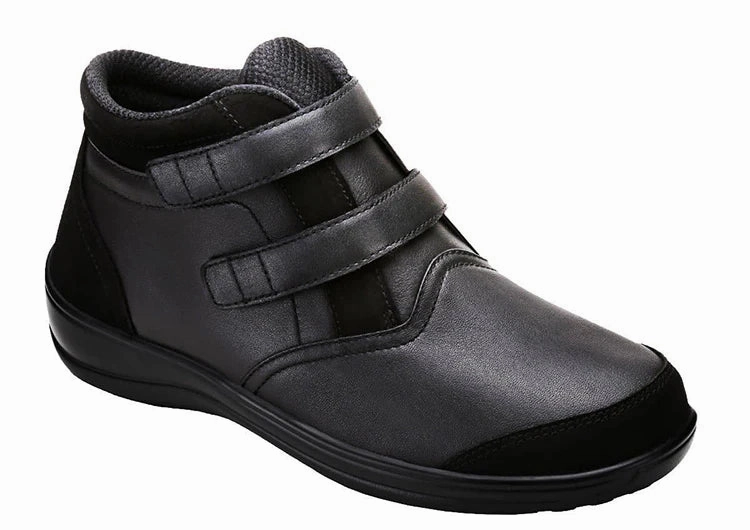 Orthofeet Women Tivoli - Black Dress Shoes With Platform