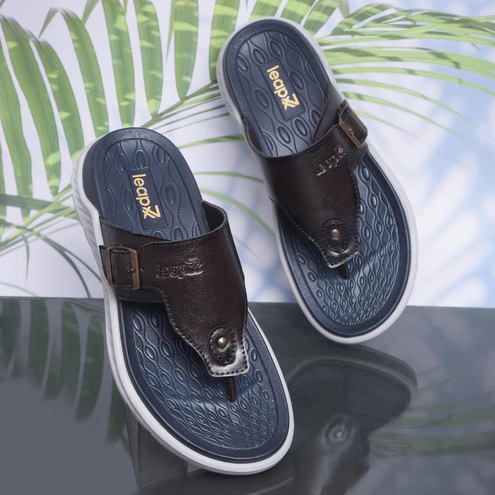 Slip Pickup Today Leap7x Brown Casual Slippers For Men CHARLY-1E By Liberty