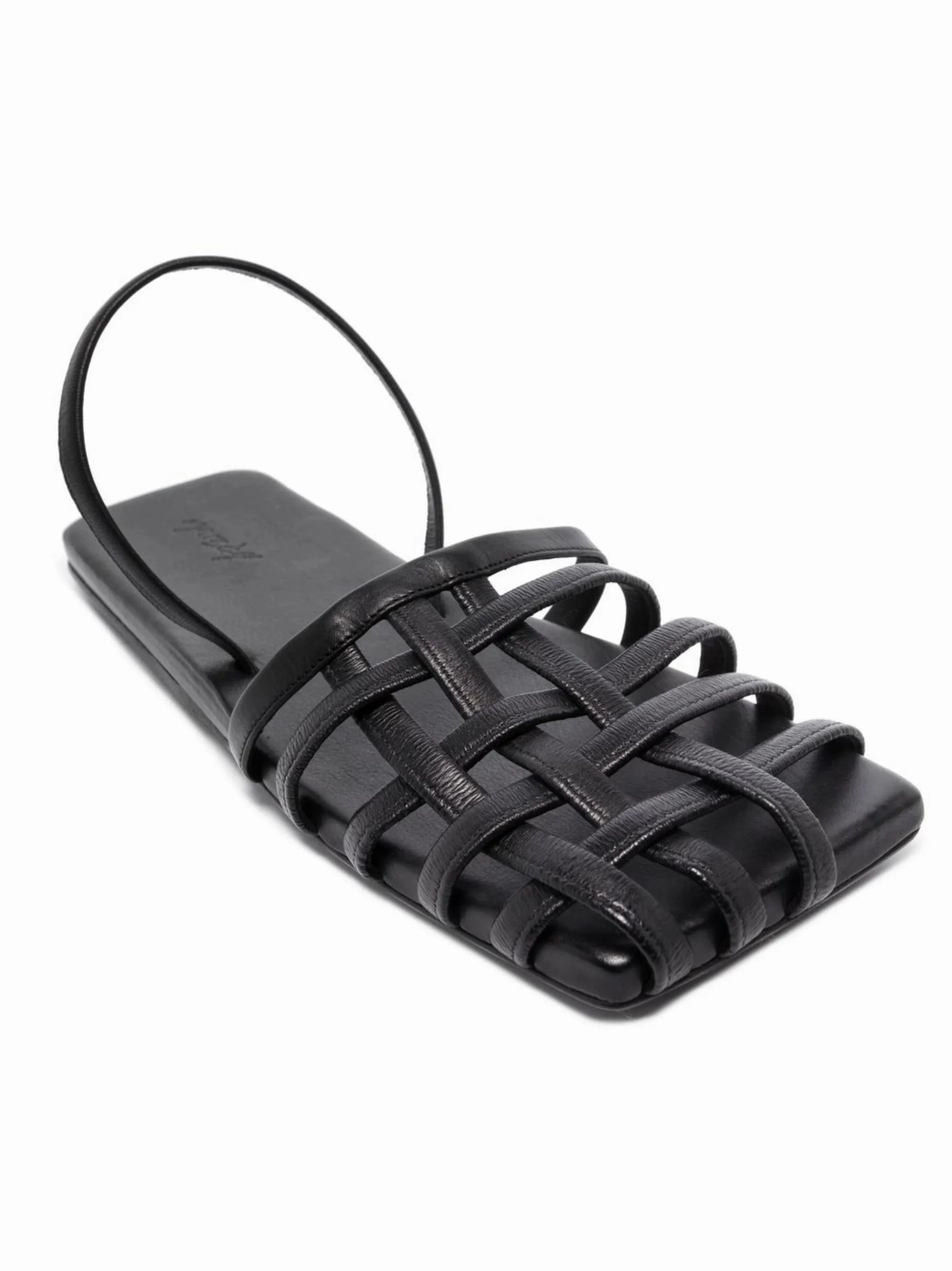 caged square-toe sandals Best Flat Shoes For Gym