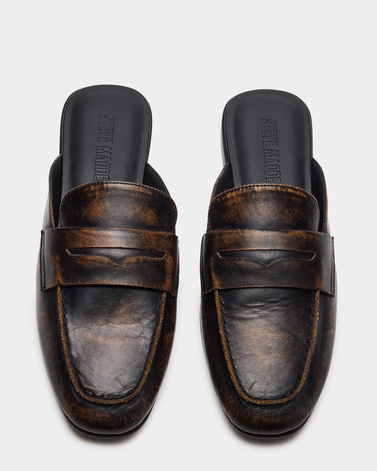 CALEB BROWN DISTRESSED Penny Strap Loafers