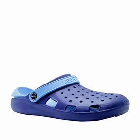 Footbed Sandals A-HA Navy Blue Slingback Clogs For Men LPMXT-800 By Liberty