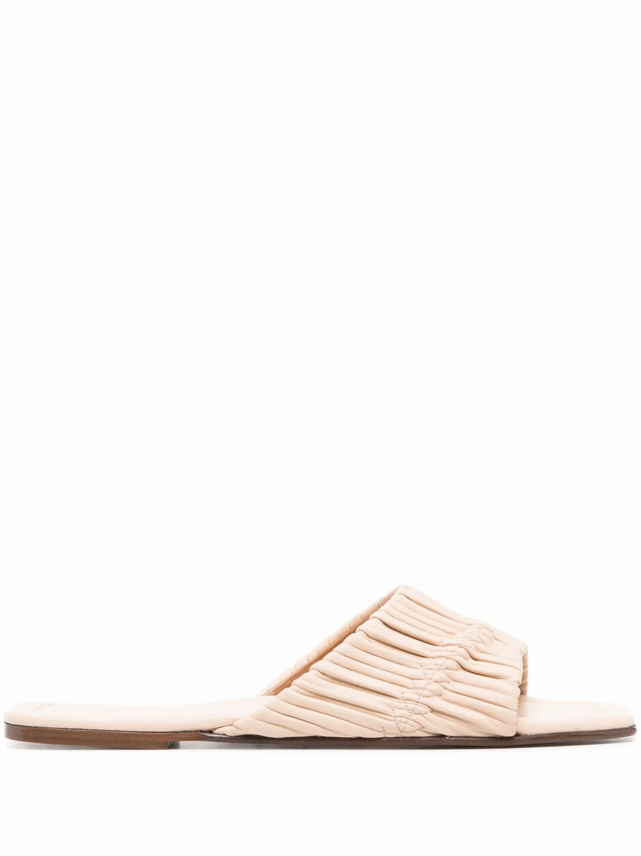 Casoria pliss leather sandals Wedding Shoes Flat Sandals