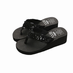 Name Slippers Summer Women Flip Flops Casual Sequins Anti-Slip
