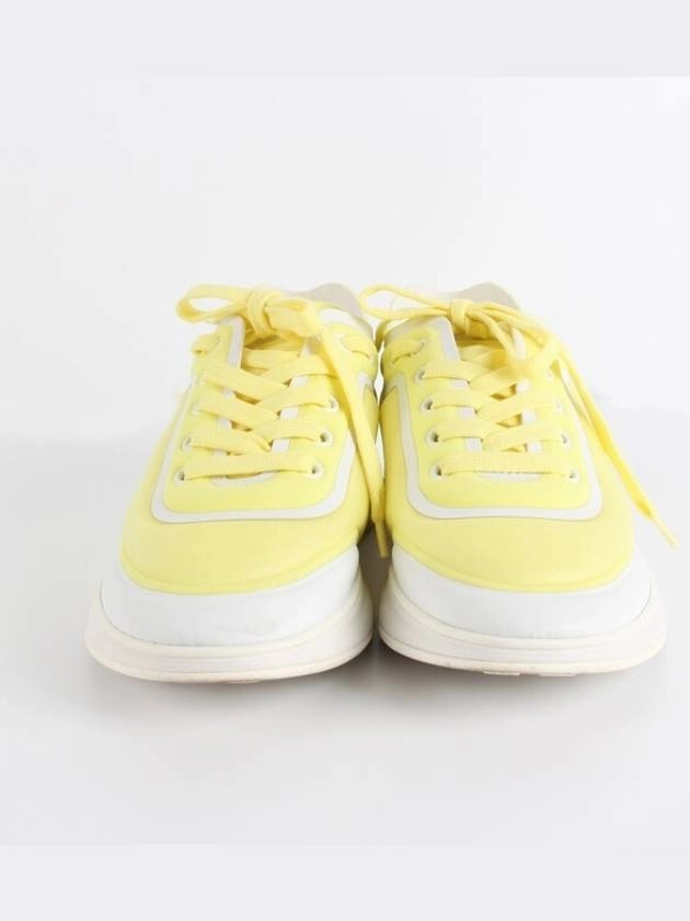 Extra Wide Slip On Sneakers cc logo sneakers yellow 37 Chanel
