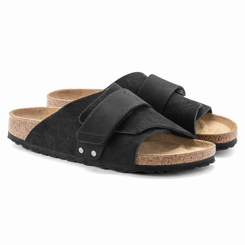 Birkenstock Kyoto - Black Suede Sandals Bahamian