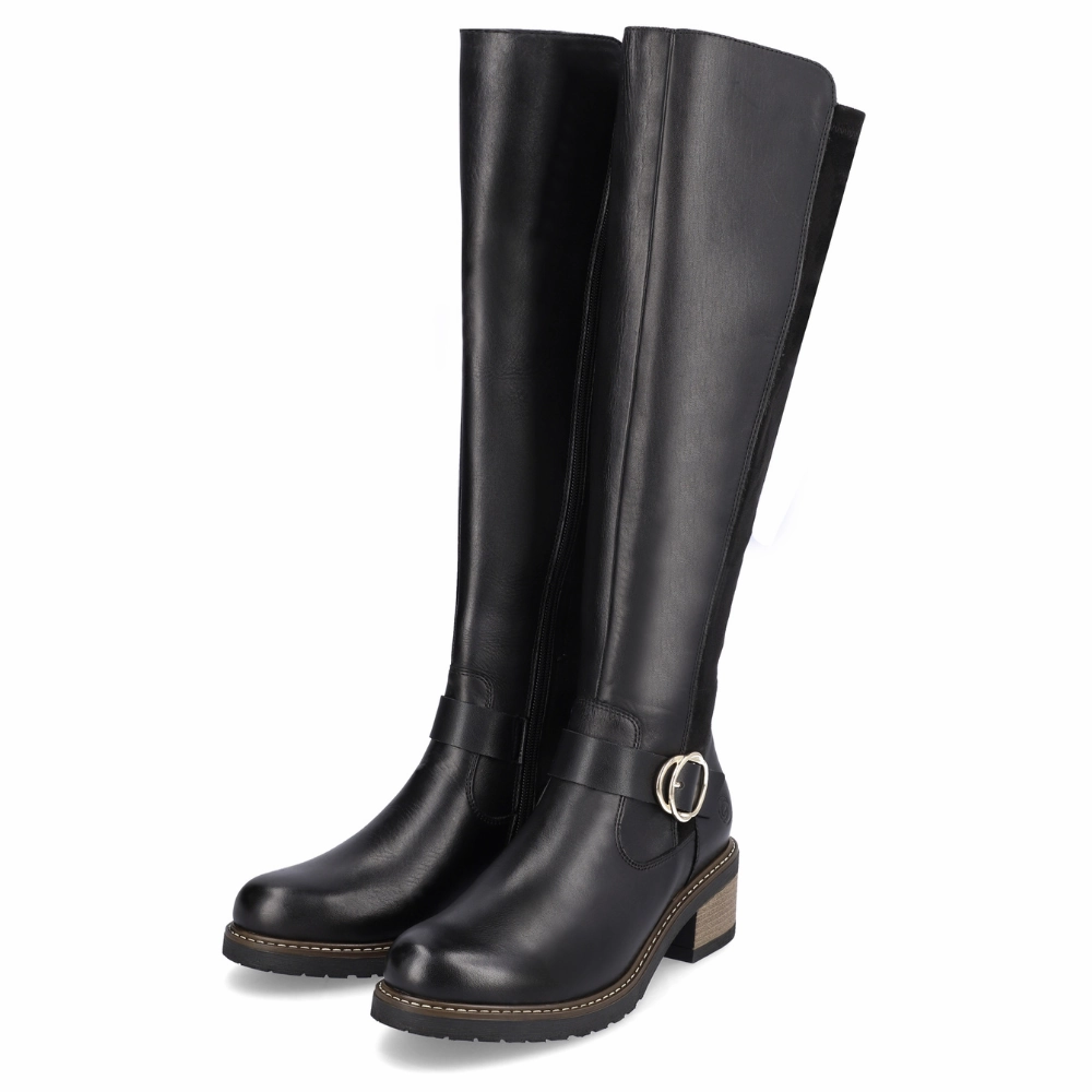 Remonte Aida 73 Black Leather High Boot (Women's) Camion Boots