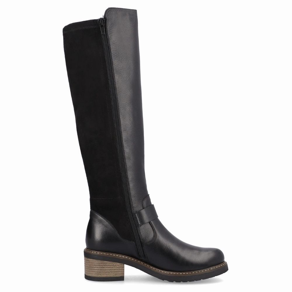 Most Expensive Western Boots Remonte Aida 73 Black Leather High Boot (Women's)