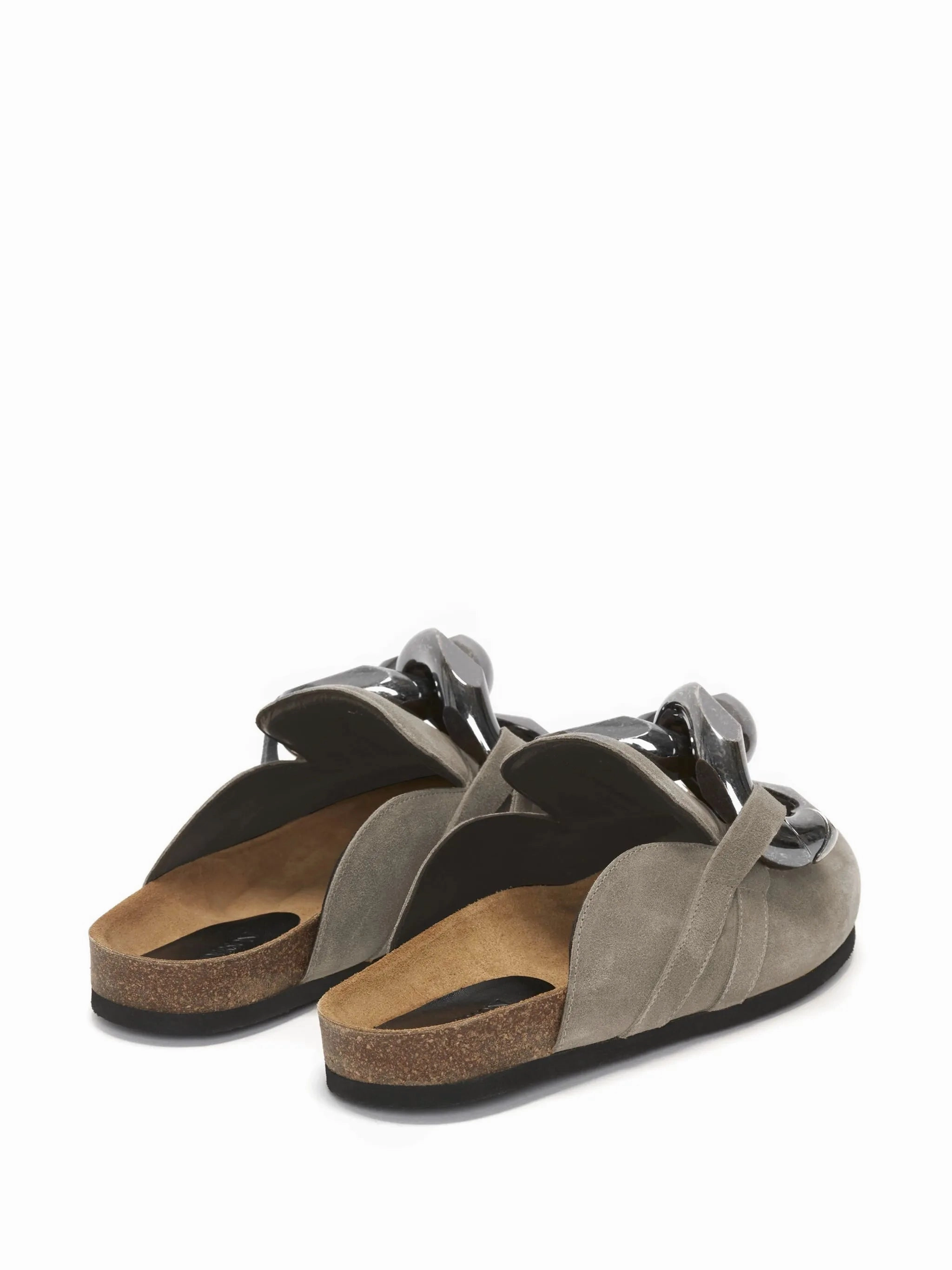 Chain suede mules Best Flat Footed Shoes