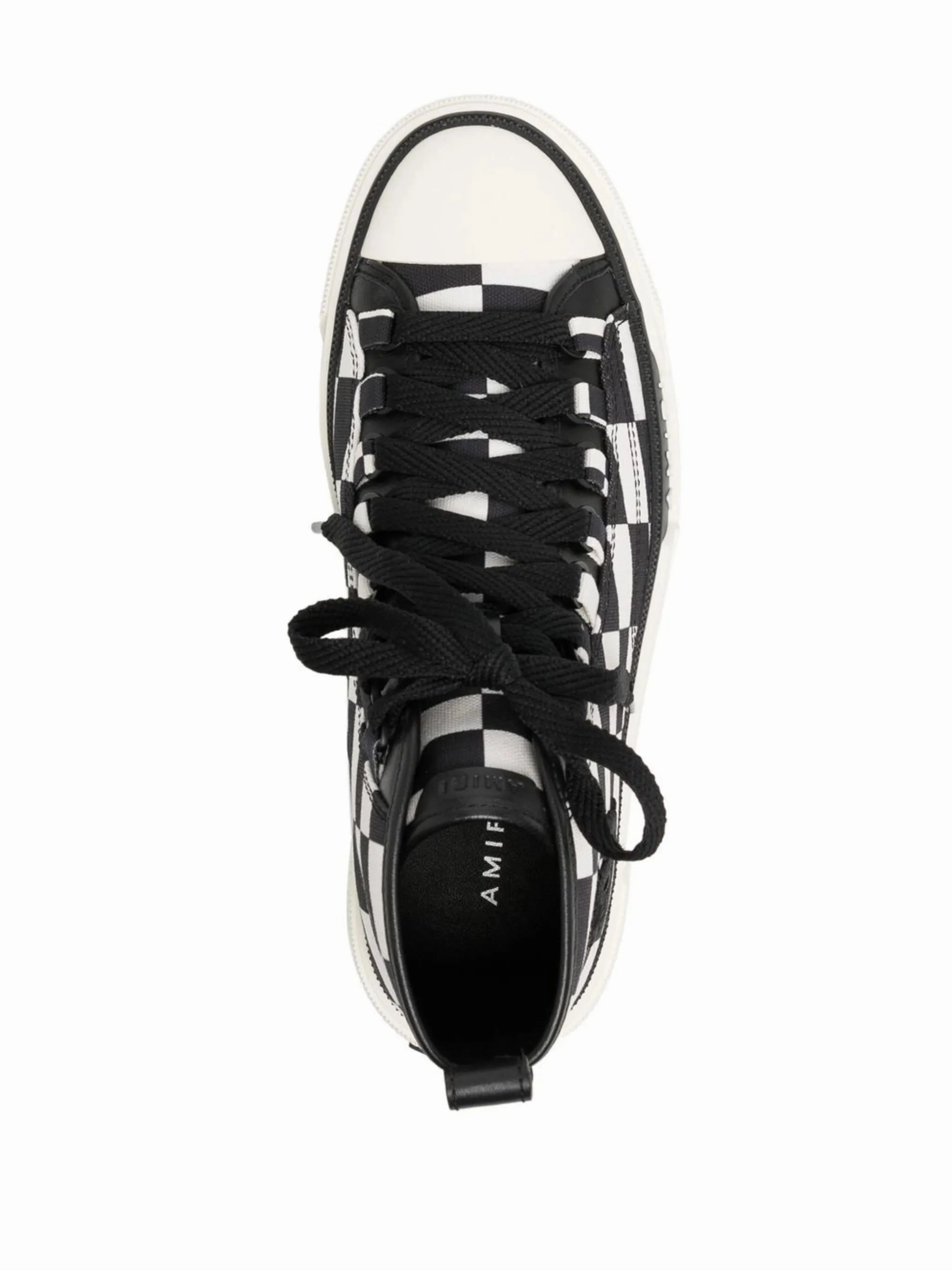 Green Shoes check-print high-top sneakers