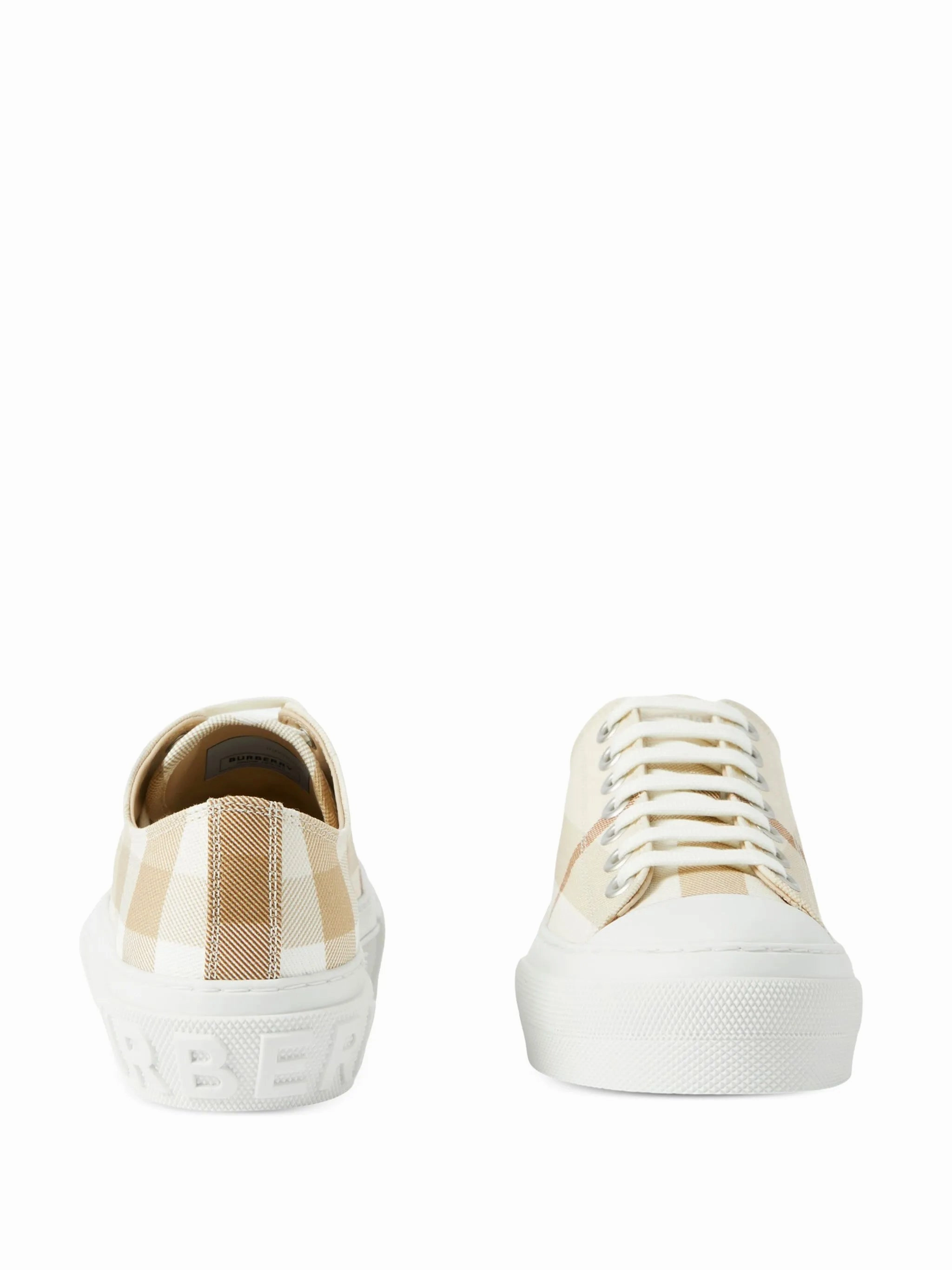 check-print low-top sneakers Wide Shoes Flat Feet