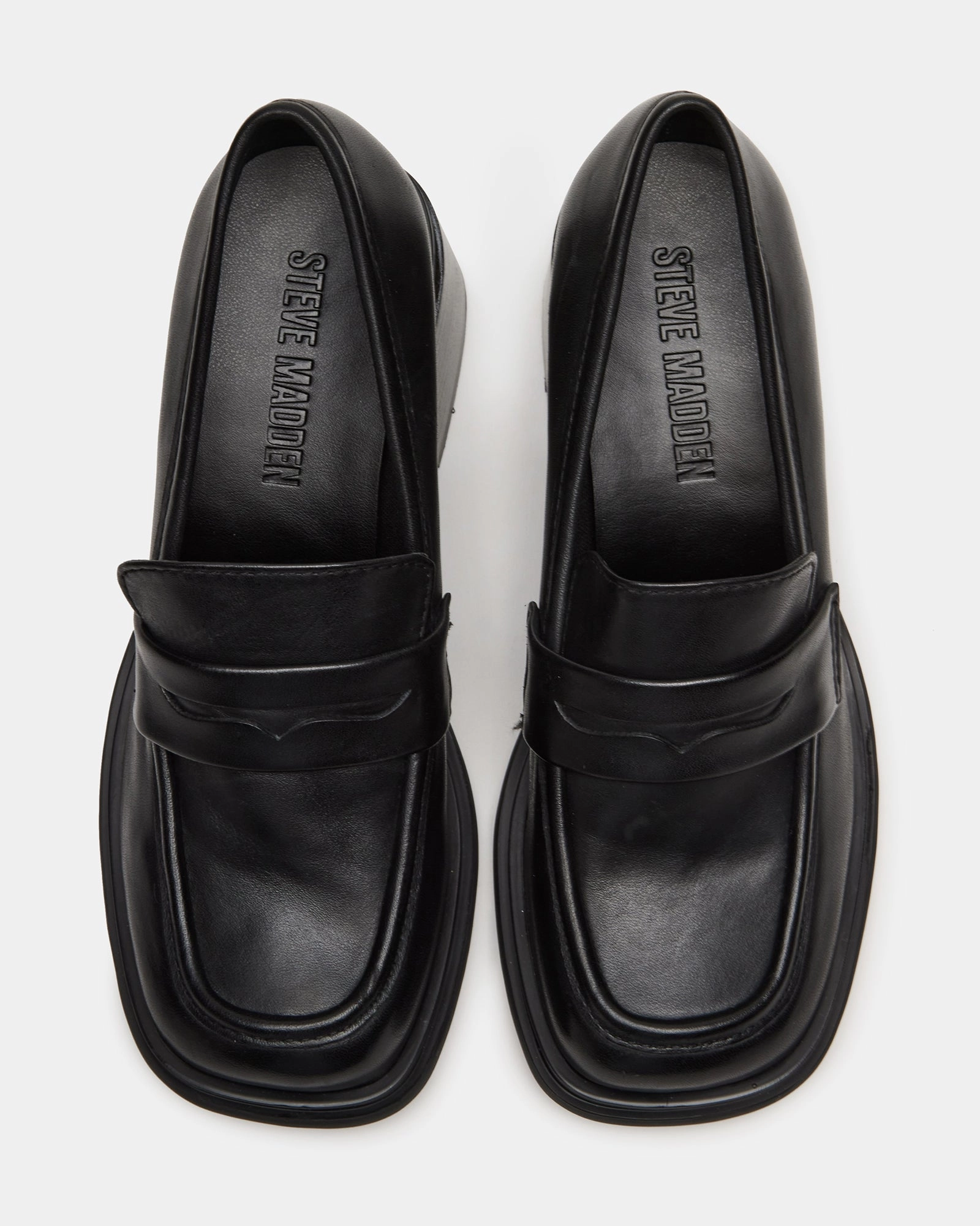 BAXTER BLACK LEATHER Leather Slip On Loafers