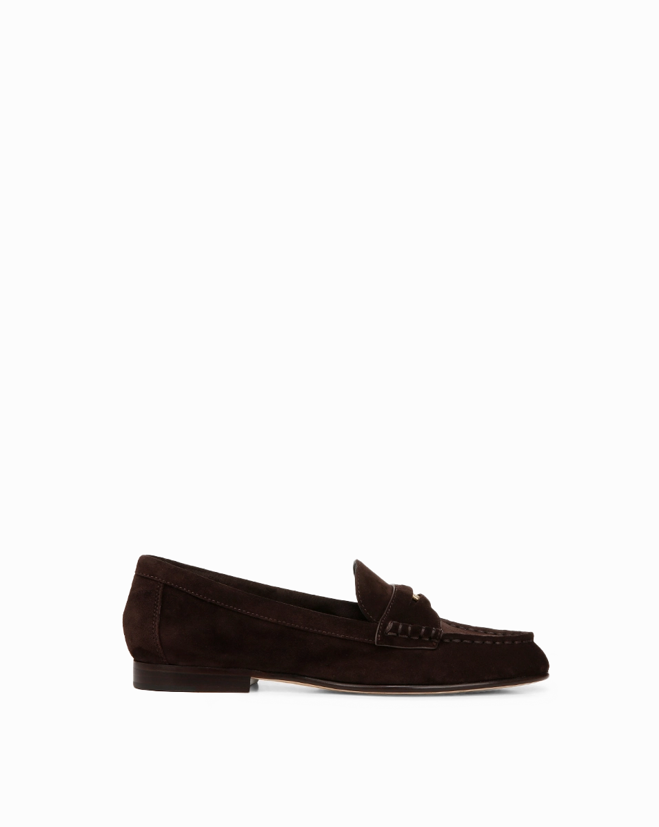 Penny Suede Loafer Loafers With Socks
