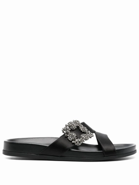 Betsey Johnson Shoes Flats Chilanghi crystal-embellished sandals