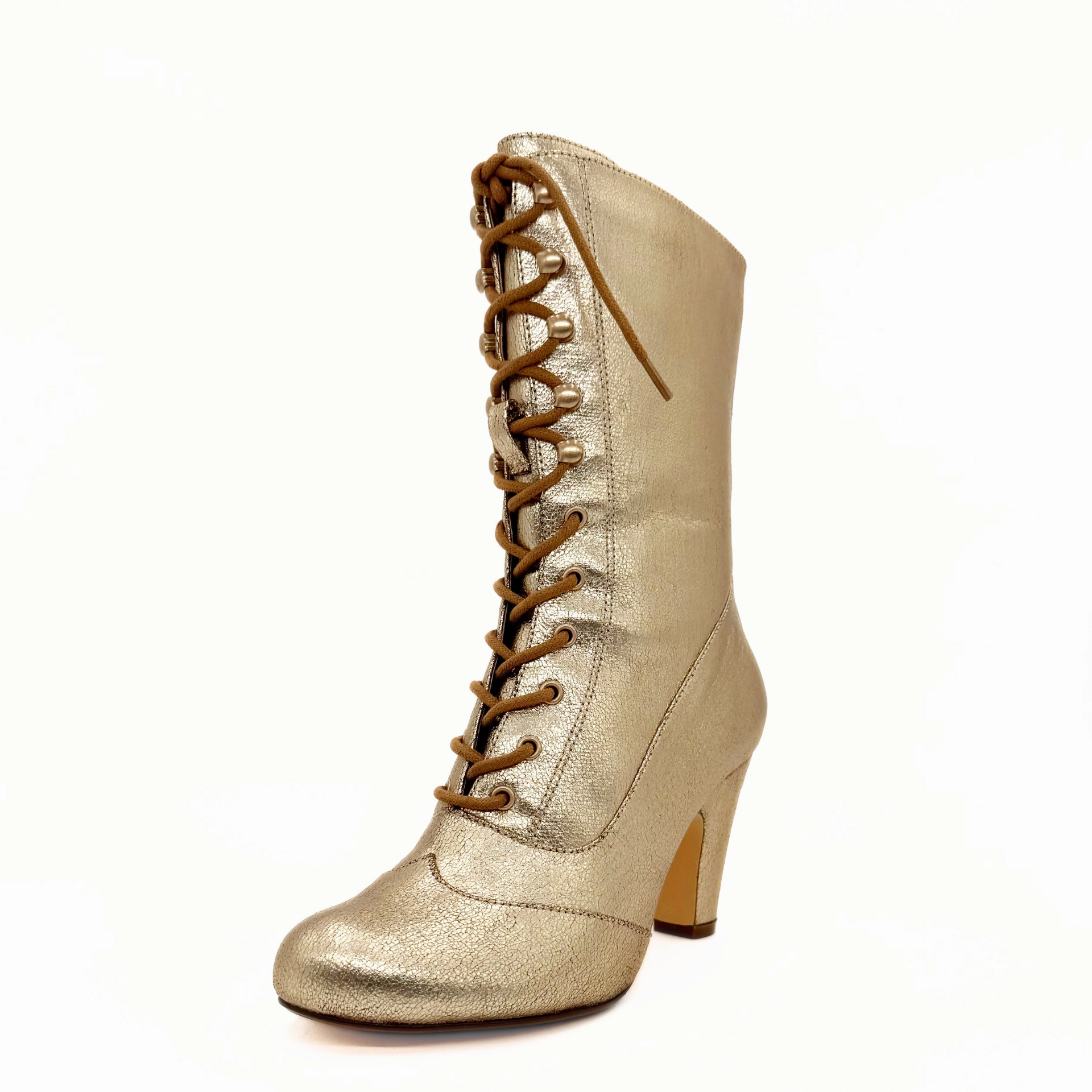 Budget Boots Claire Metallic Victorian Boots