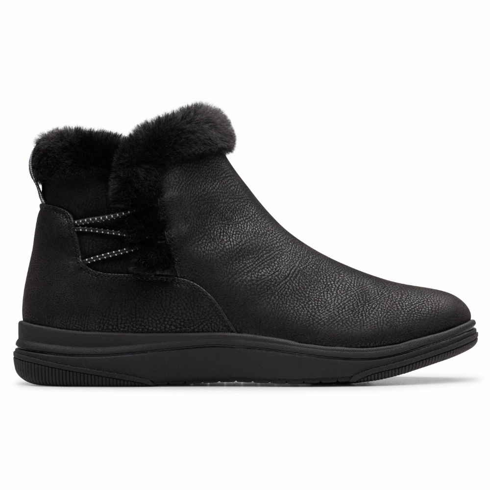 Vessi Boots Clarks Breeze Fur Black Combi Boot (Women's)