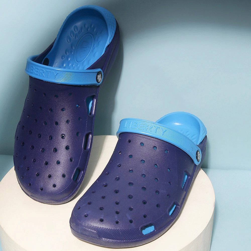 A-HA Navy Blue Slingback Clogs For Men LPMXT-800 By Liberty Vera Sandals