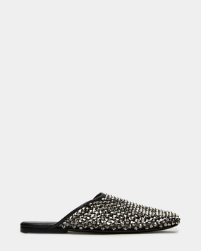 Platform Chunky Heel Loafers PEARSON BLACK RHINESTONES