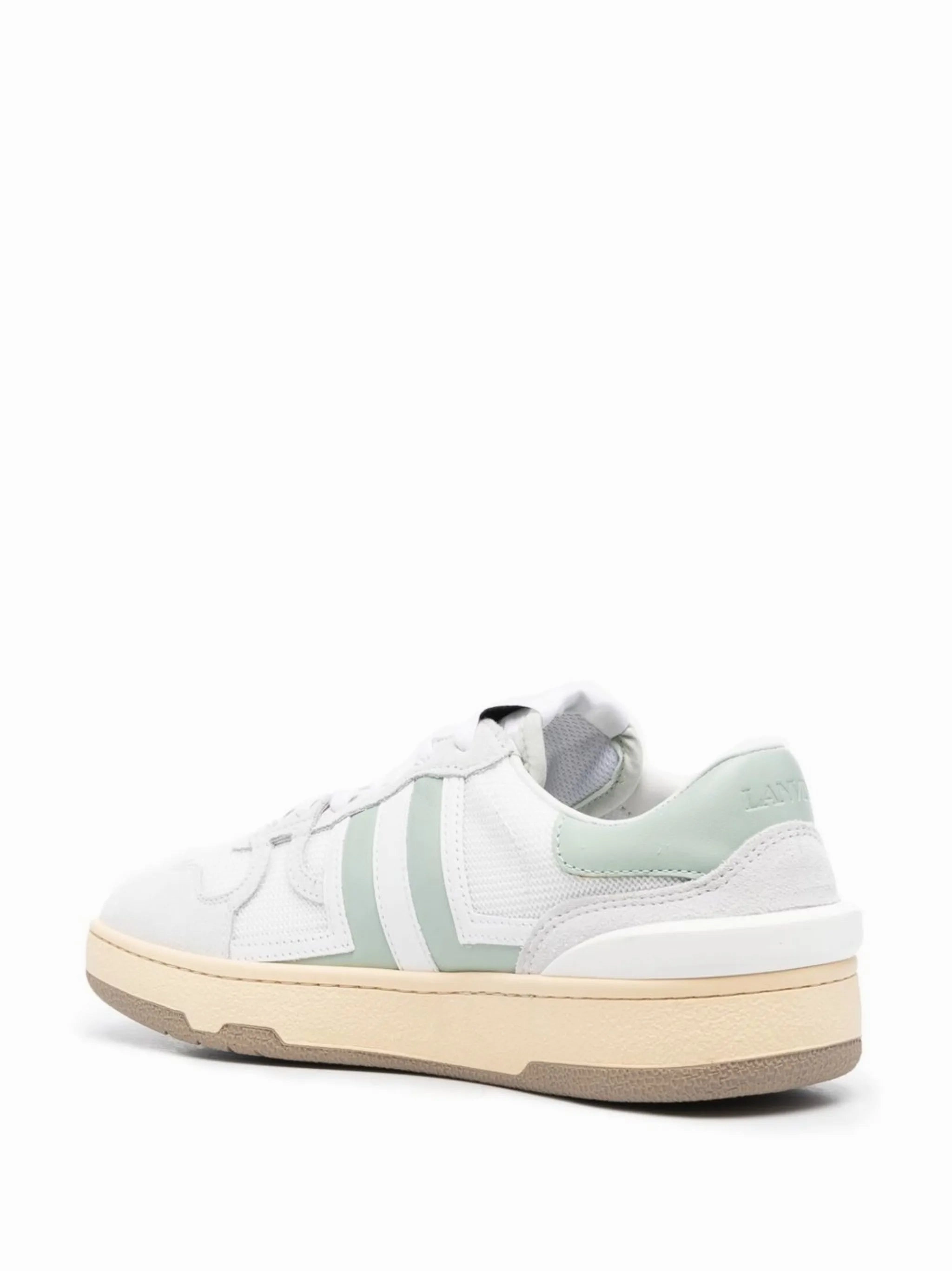 Leather Flat Mary Jane Shoes Clay panelled low-top sneakers