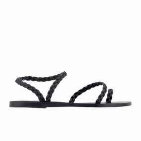 Eleftheria Black Sandals Low Heel