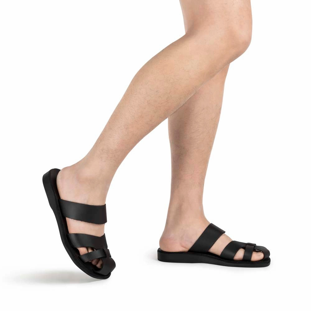 Mary Jane Sandals Adino - Leather Closed Toe Sandal | Black