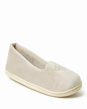 Safety Slippers Dearfoams Womens Rebecca Microfiber Velour Closed Back House Slipper