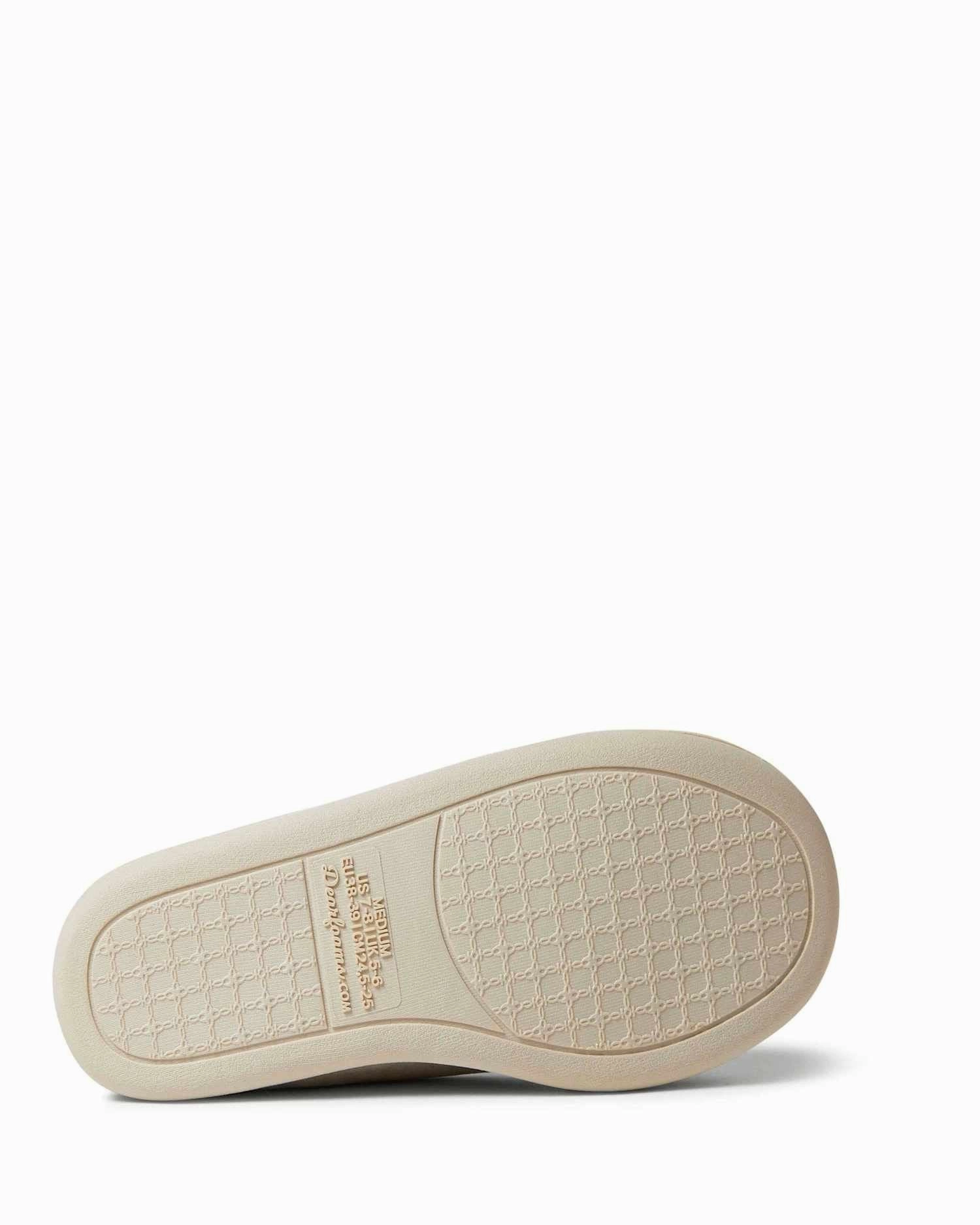 Dearfoams Womens Rebecca Microfiber Velour Closed Back House Slipper