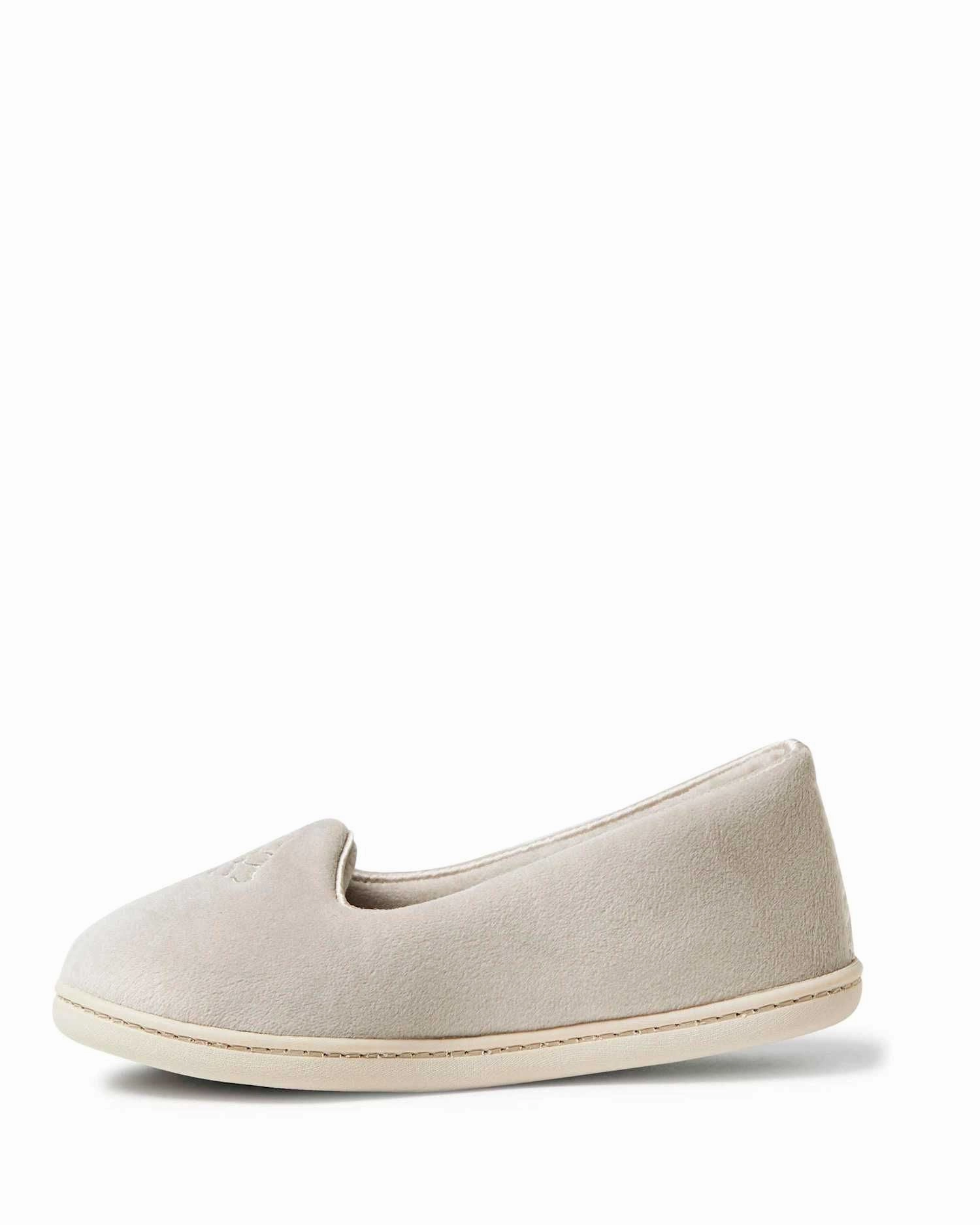 Dearfoams Womens Rebecca Microfiber Velour Closed Back House Slipper