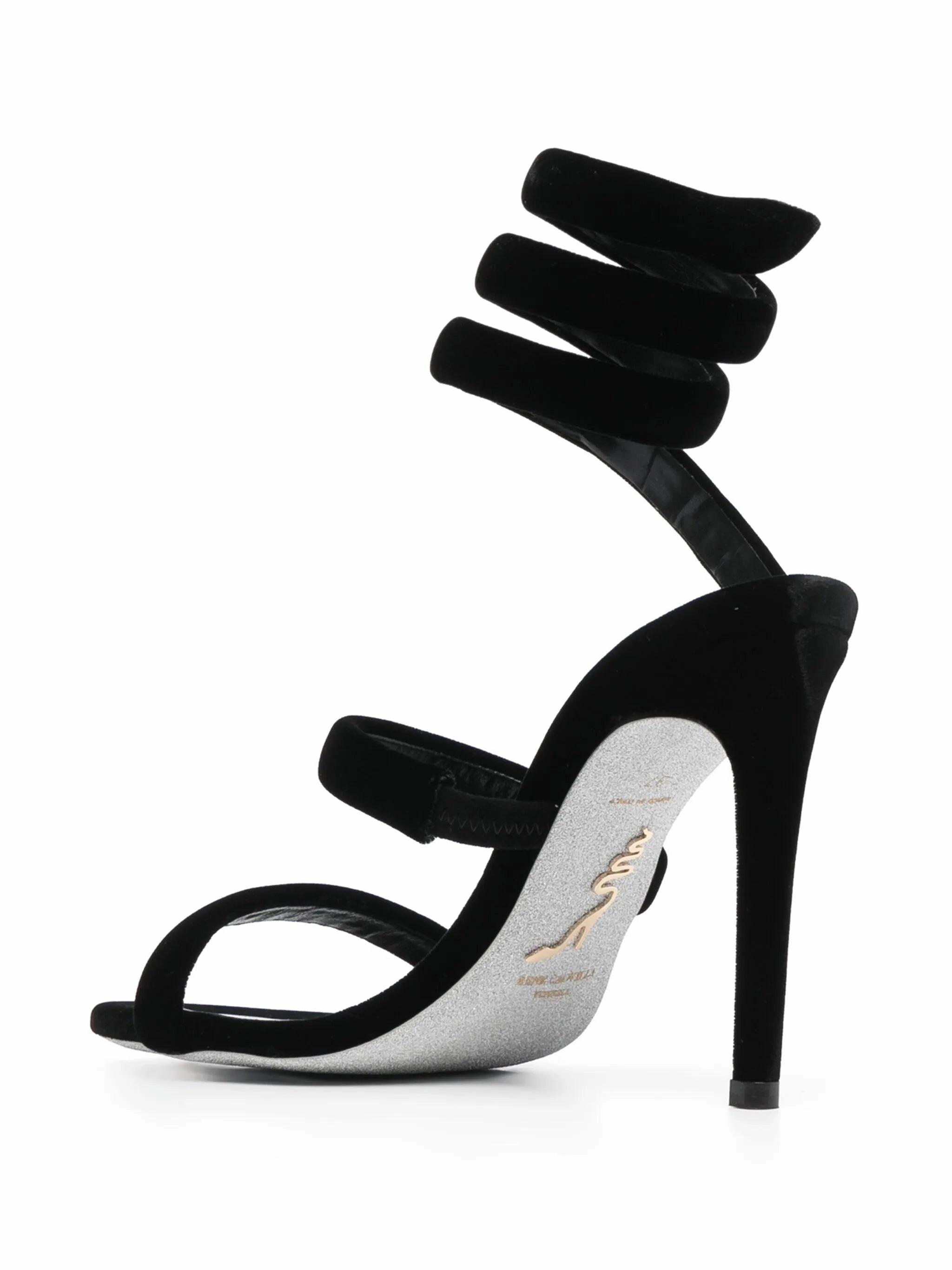 Cleo 110mm coiled-strap velvet sandals Sandals Whitehouse Jamaica Reviews