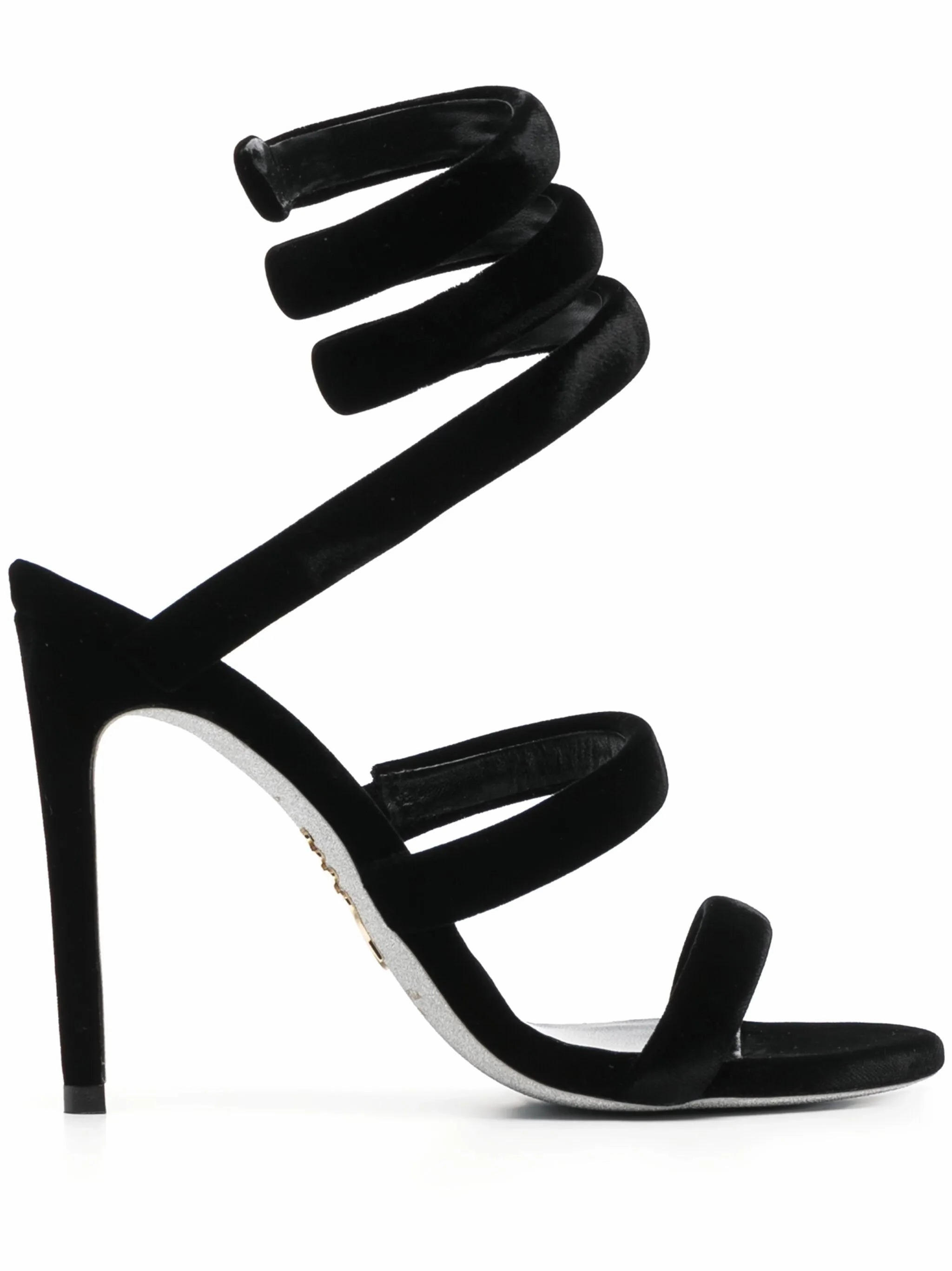 Cleo 110mm coiled-strap velvet sandals Comfort Casual Sandals