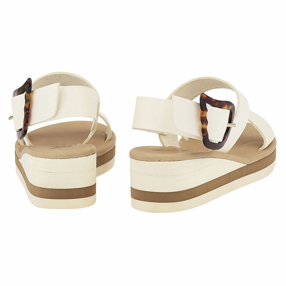 Clio Rainbow Off White/Tortoiseshell Sandals Verra