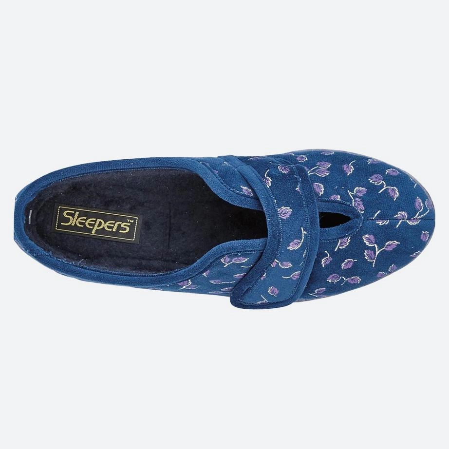 Pizza Slippers Womens Wide Fit Sleepers LS941NC Ivy Slippers