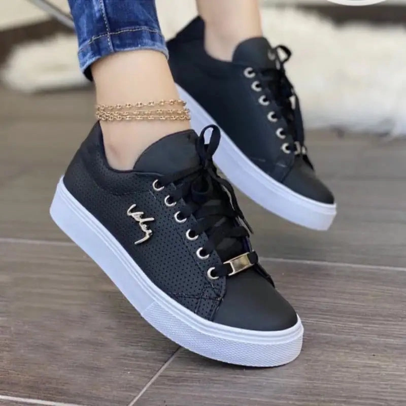 Wear Ever Shoes Flats Women Flat Sneakers Breathable Lace-up Shoes For Girls