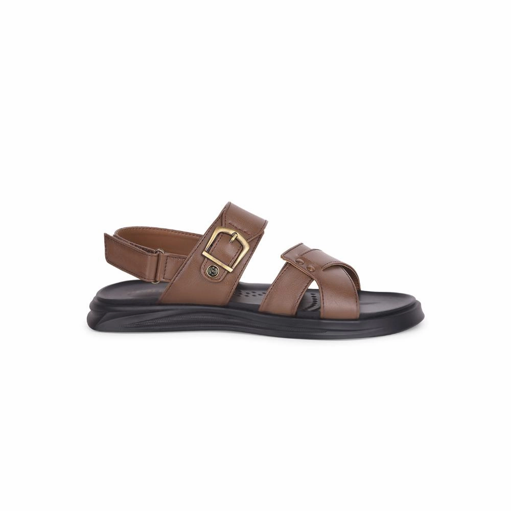 Ankle Strap Thong Sandals Coolers By Liberty WILFRED-1 Mens Tan Formal Sandal