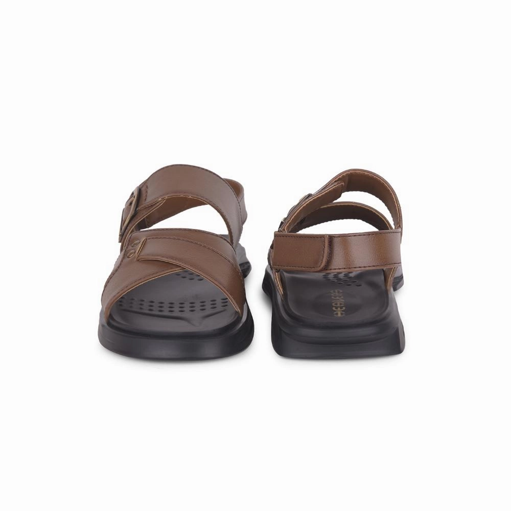 Leather Huarache Sandals Coolers By Liberty WILFRED-1 Mens Tan Formal Sandal