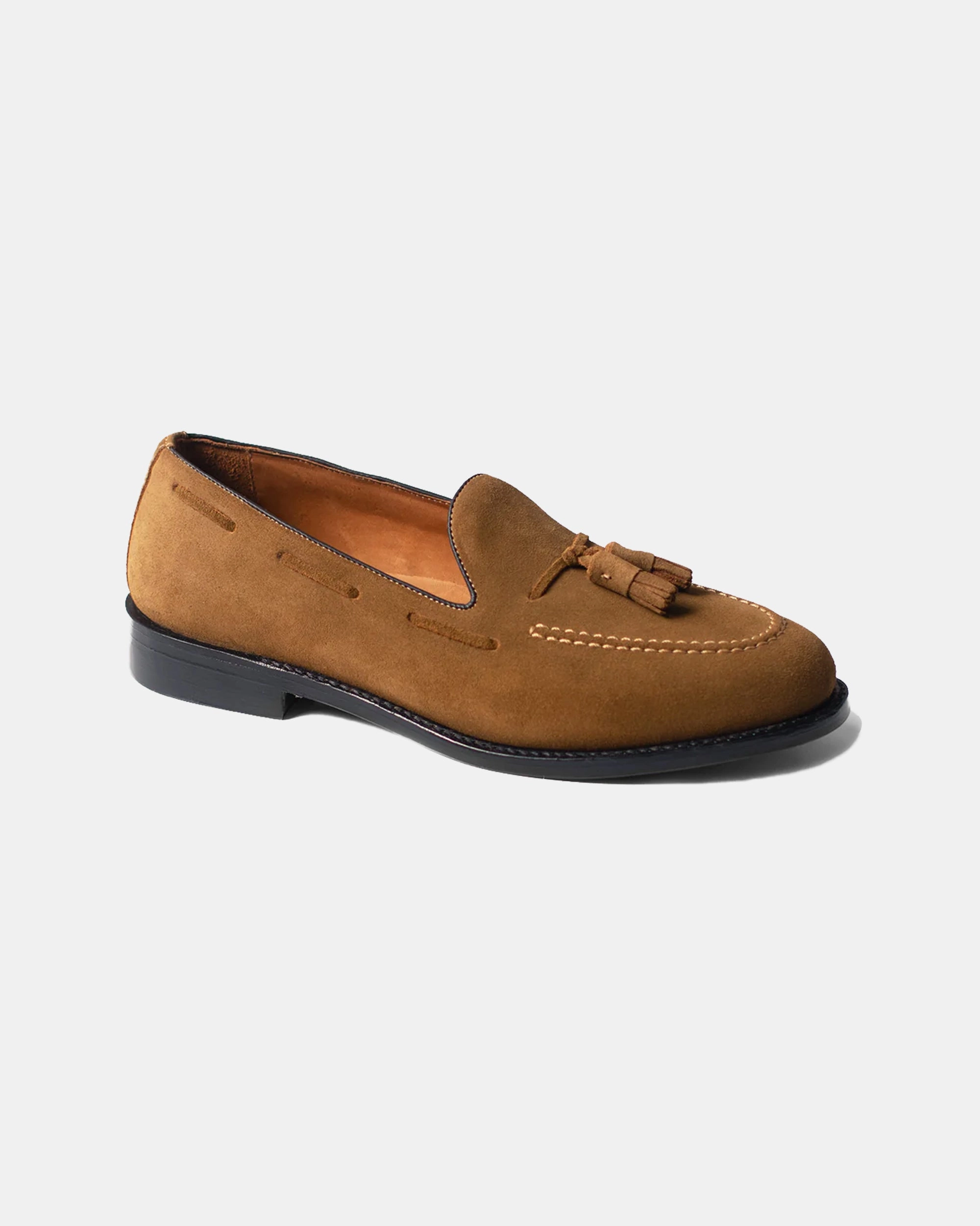 Loafers Croco Cognac Suede Tassel Loafer