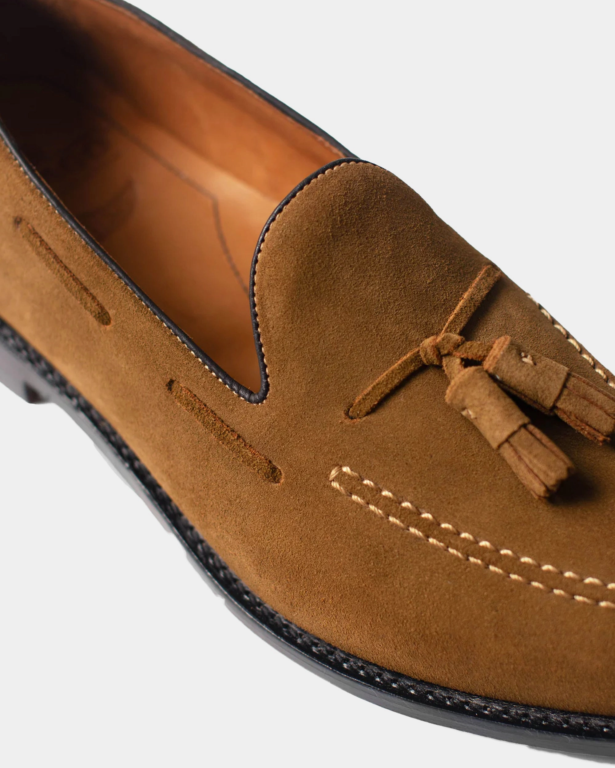 Penny Loafers With Shorts Cognac Suede Tassel Loafer