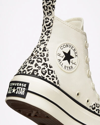 4 Sneakers Converse scarpa sneakers da donna Chuck Taylor All Star Platform HI Animal Mix A03874C beige