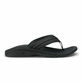 Hokua - Black / Dark Shadow Sandals With Bottle Opener