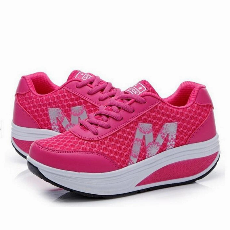 2017 Slimming women running shoes women sneakers Women Platform Fitness Shoes Lady Spring Summmer Fitness shoes #2716 White Dresses With Shoes