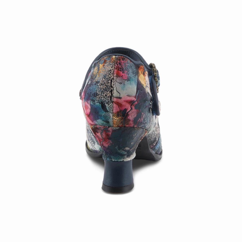 Skater Dress And Shoes L'artiste By Spring Step Adodora-Prit Navy Multi Textile Pump (Women's)