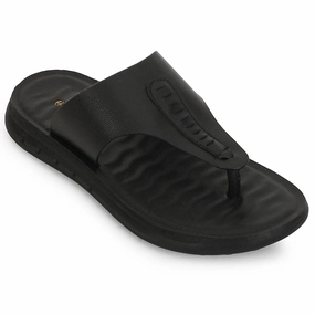 Slides Platforms Healers Black Casual Slipper For Men GHD-82 By Liberty