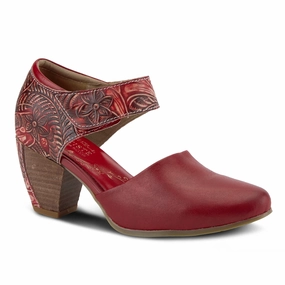 L'Artiste By Spring Step Toolie Red Leather (Women's) Antonio Zengara Dress Shoes