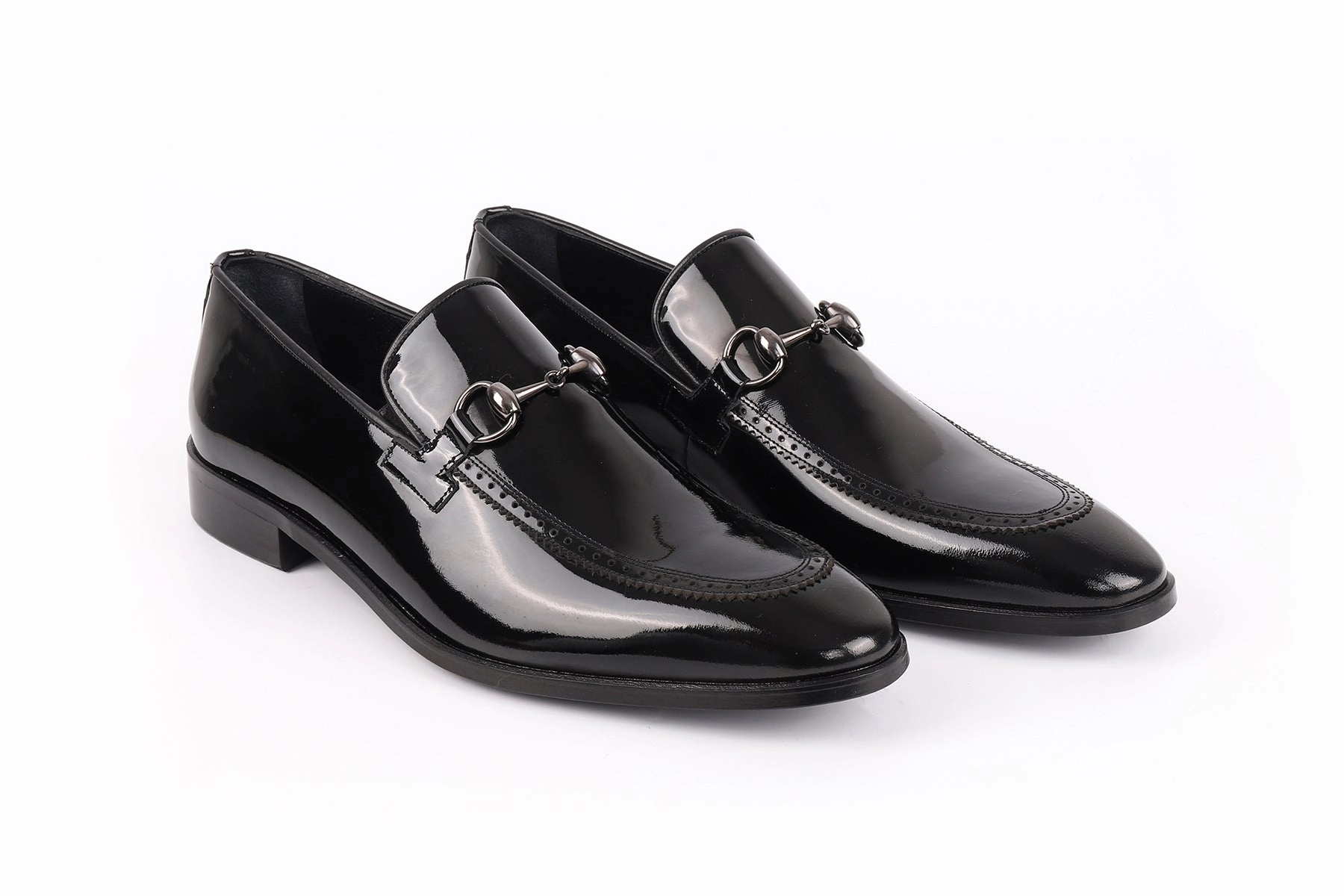 Edroy Patent Leather Horsebit Buckle Dress Shoes Composite Dress Shoes