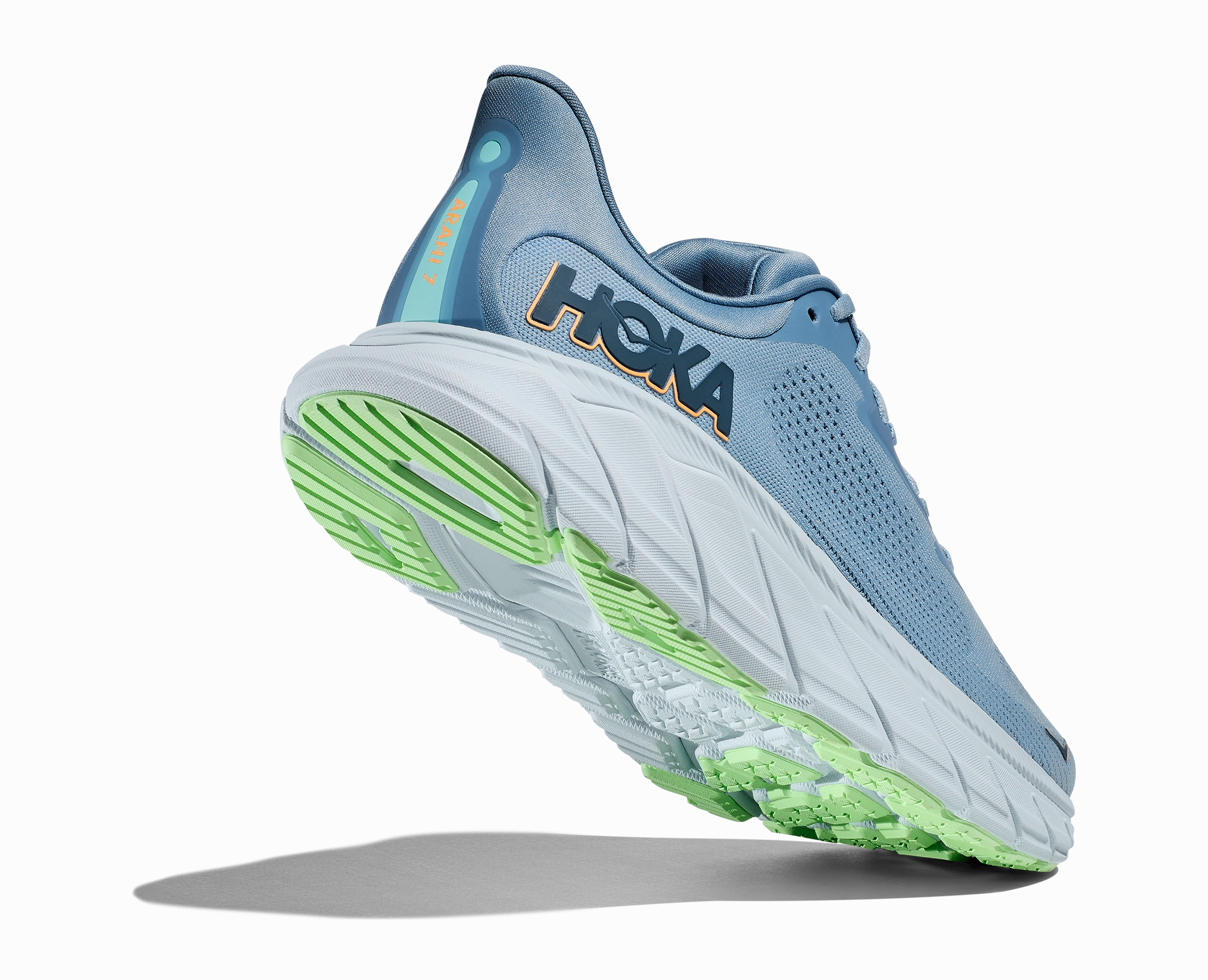 Hoka Mens Arahi 7 Wide - Shadow / Dusk (1147870-SSK) Flat Shoes Open Back