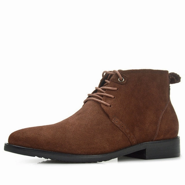 Sock Boots Knee High Real Leather Luxury China Designer Casual Brand Male Cow Suede Boot Social Formal chukka Shoe Chelsea Office Footwear for Men de