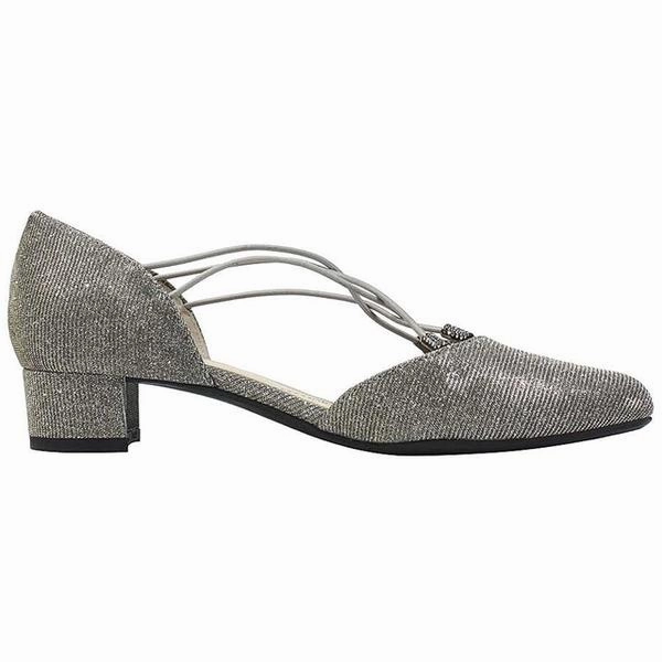 J. Renee Charolette Pewter Heel (Women's) Dress Shoes Open Toe