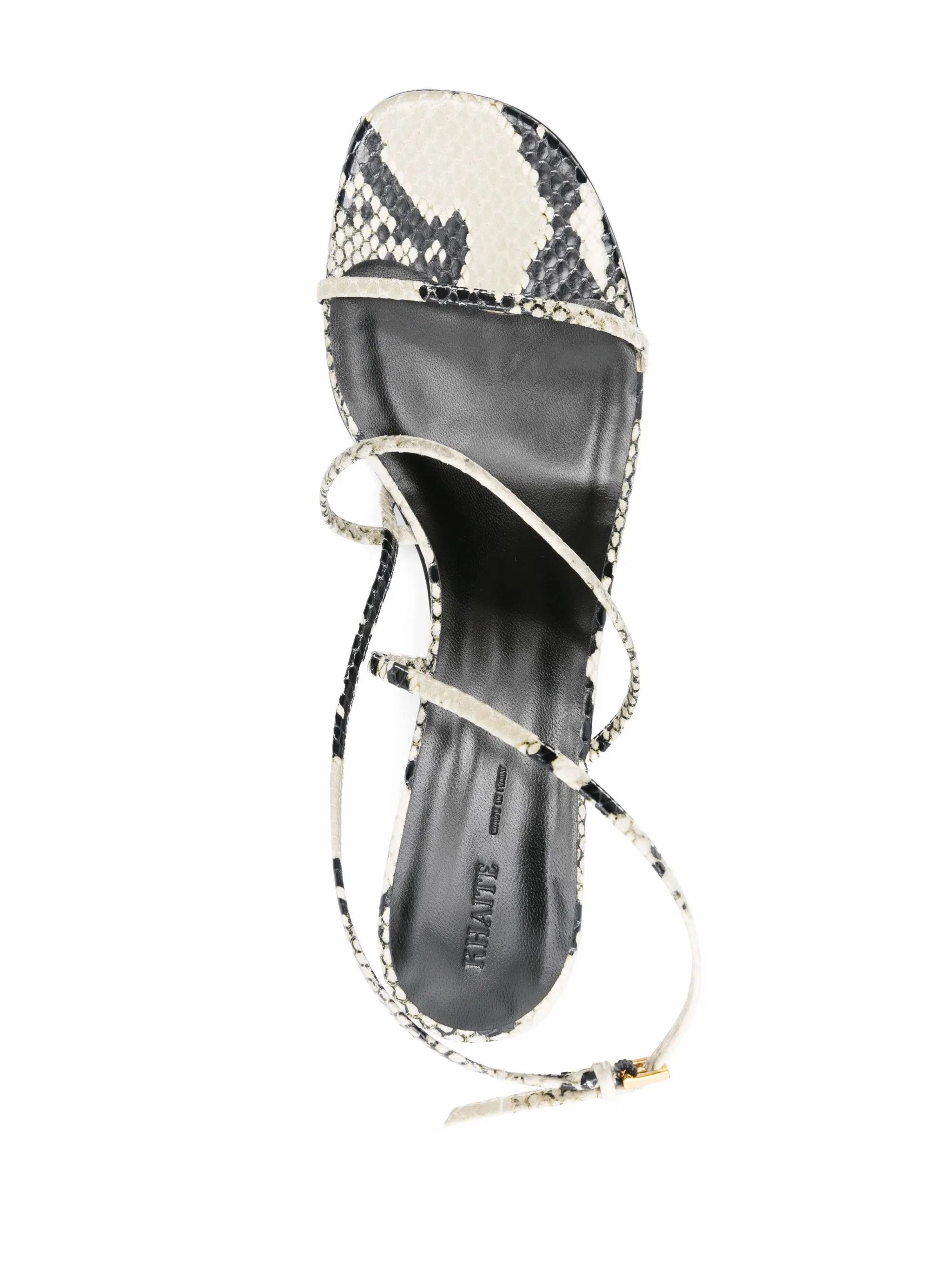 Sandals With The Bow 35mm snakeskin-print sandals
